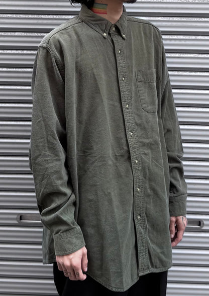 00's「L.L.Bean」無地ネルシャツ