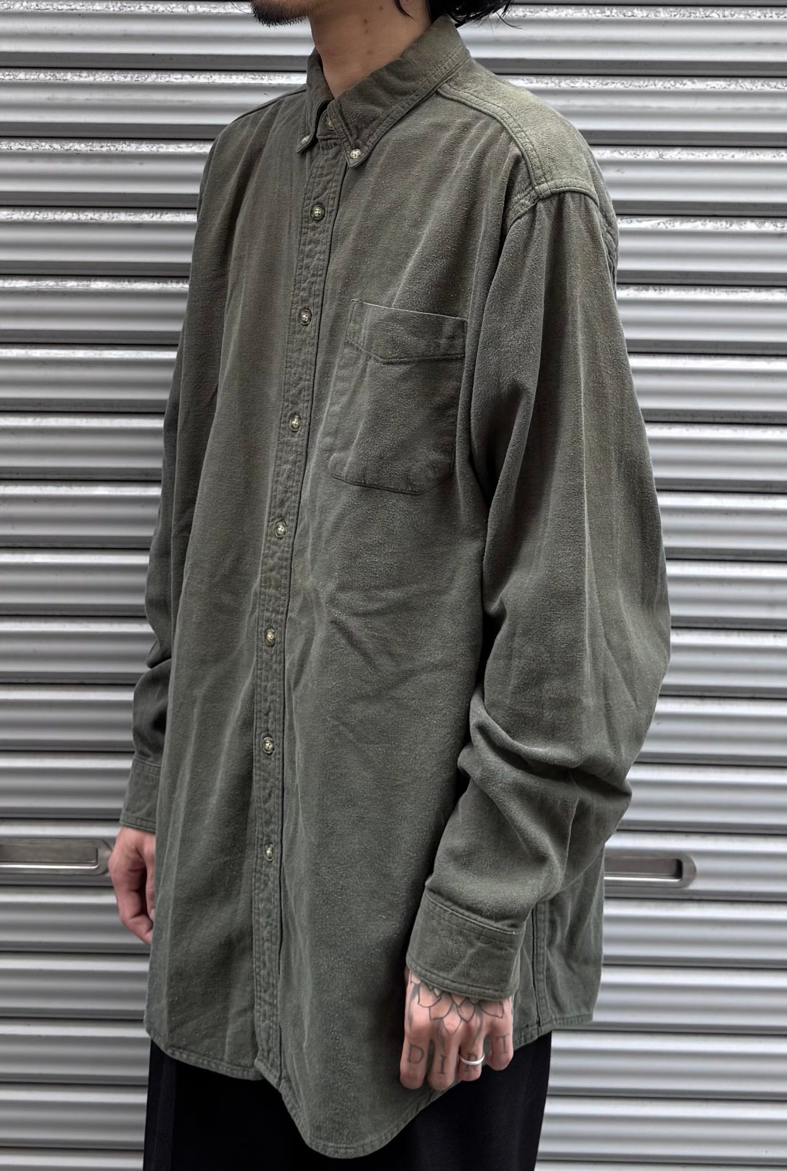 00's「L.L.Bean」無地ネルシャツ