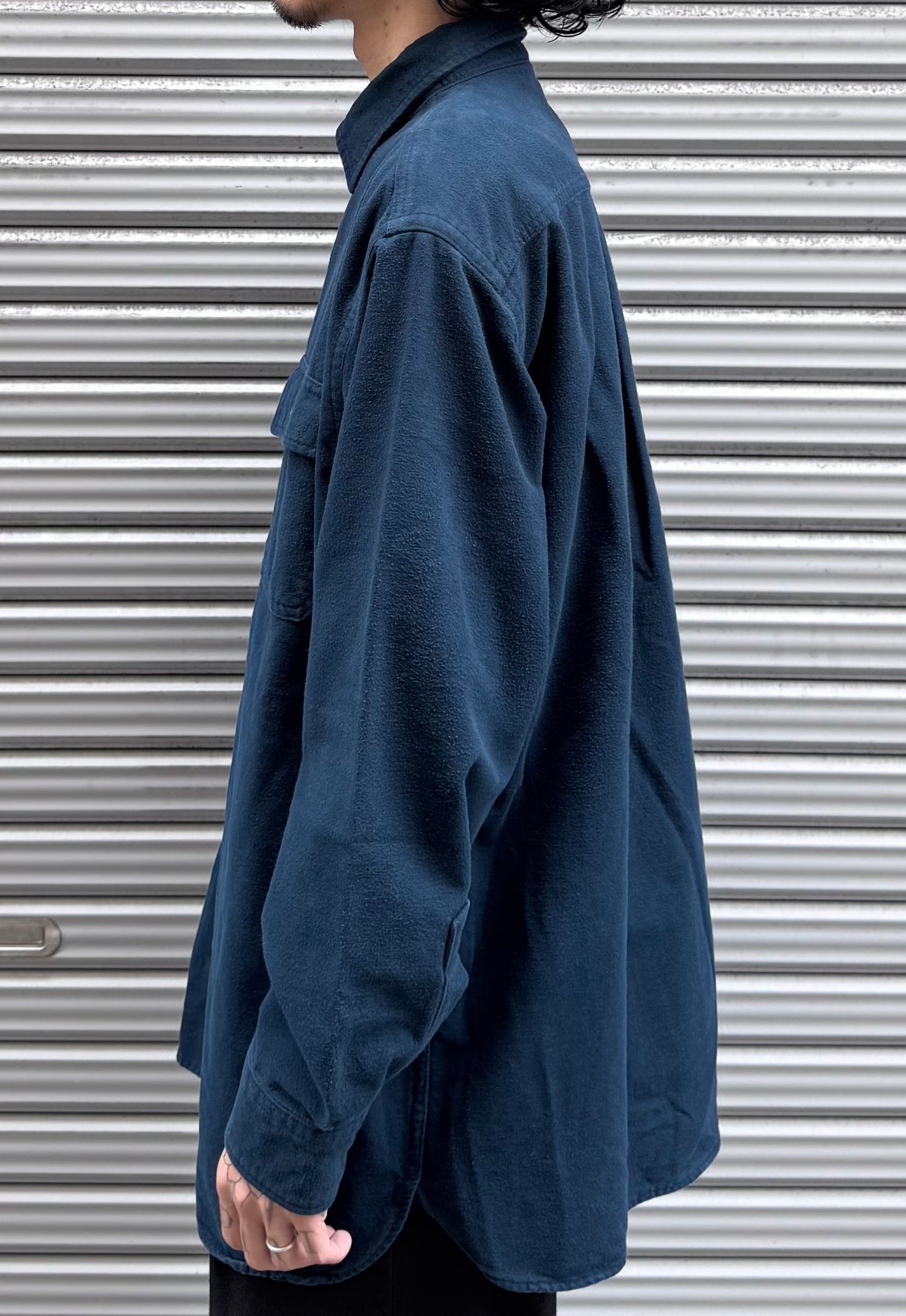 00's「L.L.Bean」無地ネルシャツ