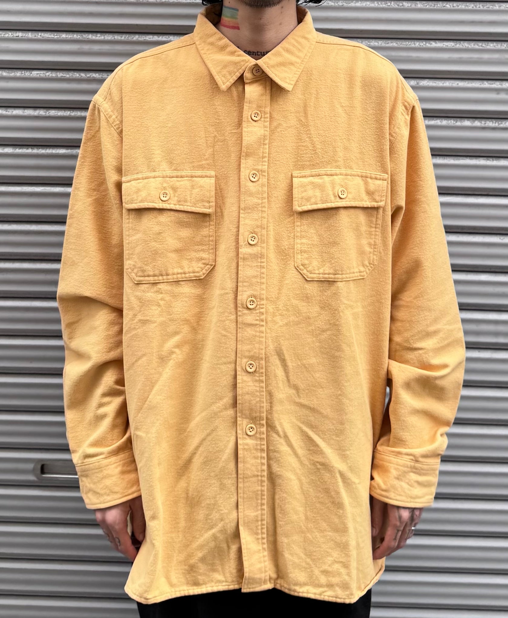 00's「L.L.Bean」無地ネルシャツ