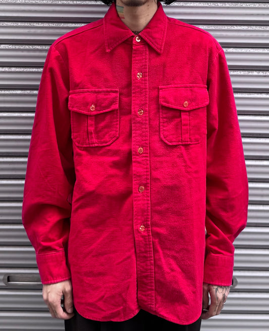80's 「Eddie Bauer」無地ネルシャツ