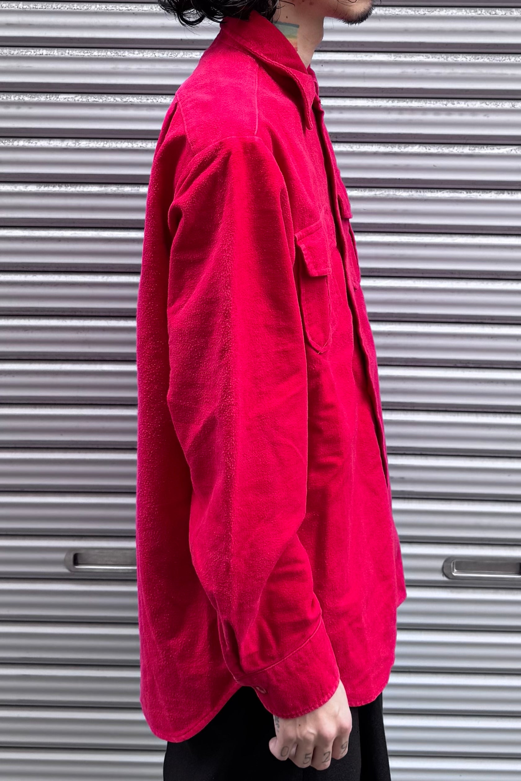 80's 「Eddie Bauer」無地ネルシャツ