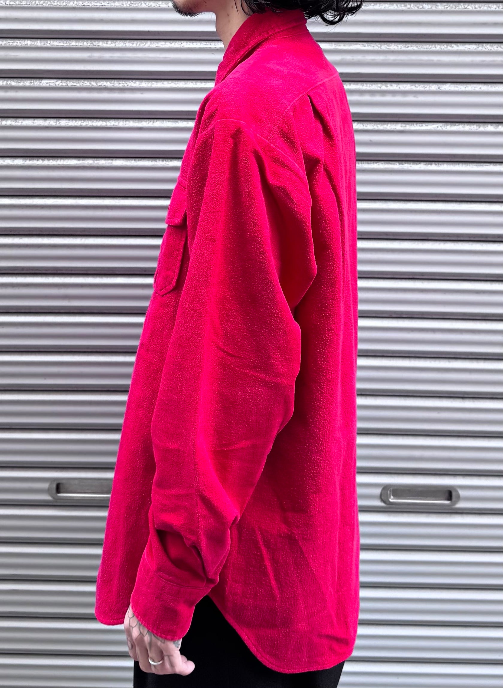 80's 「Eddie Bauer」無地ネルシャツ