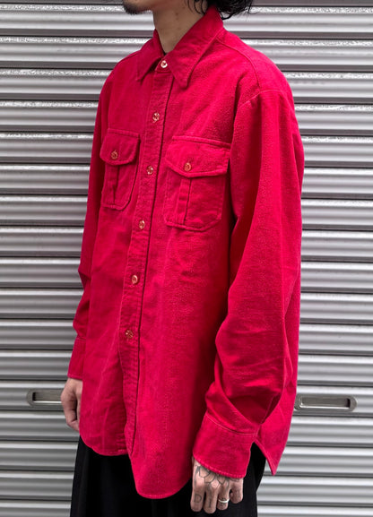 80's 「Eddie Bauer」無地ネルシャツ