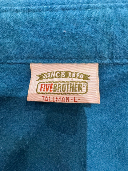 90’s「FIVE BROTHER」USA製　無地ネルシャツ