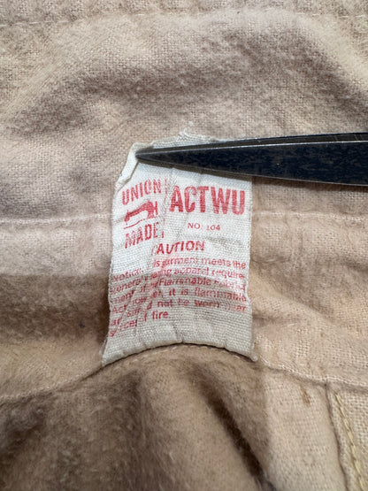 90’s「FIVE BROTHER」USA製　無地ネルシャツ