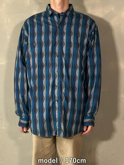 90's PATAGONIA「Native Stripe」ボタンダウンフランネルシャツ