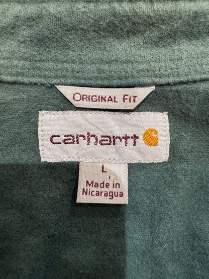 00's「carhartt」無地ネルシャツ