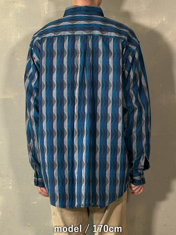 90's PATAGONIA「Native Stripe」ボタンダウンフランネルシャツ