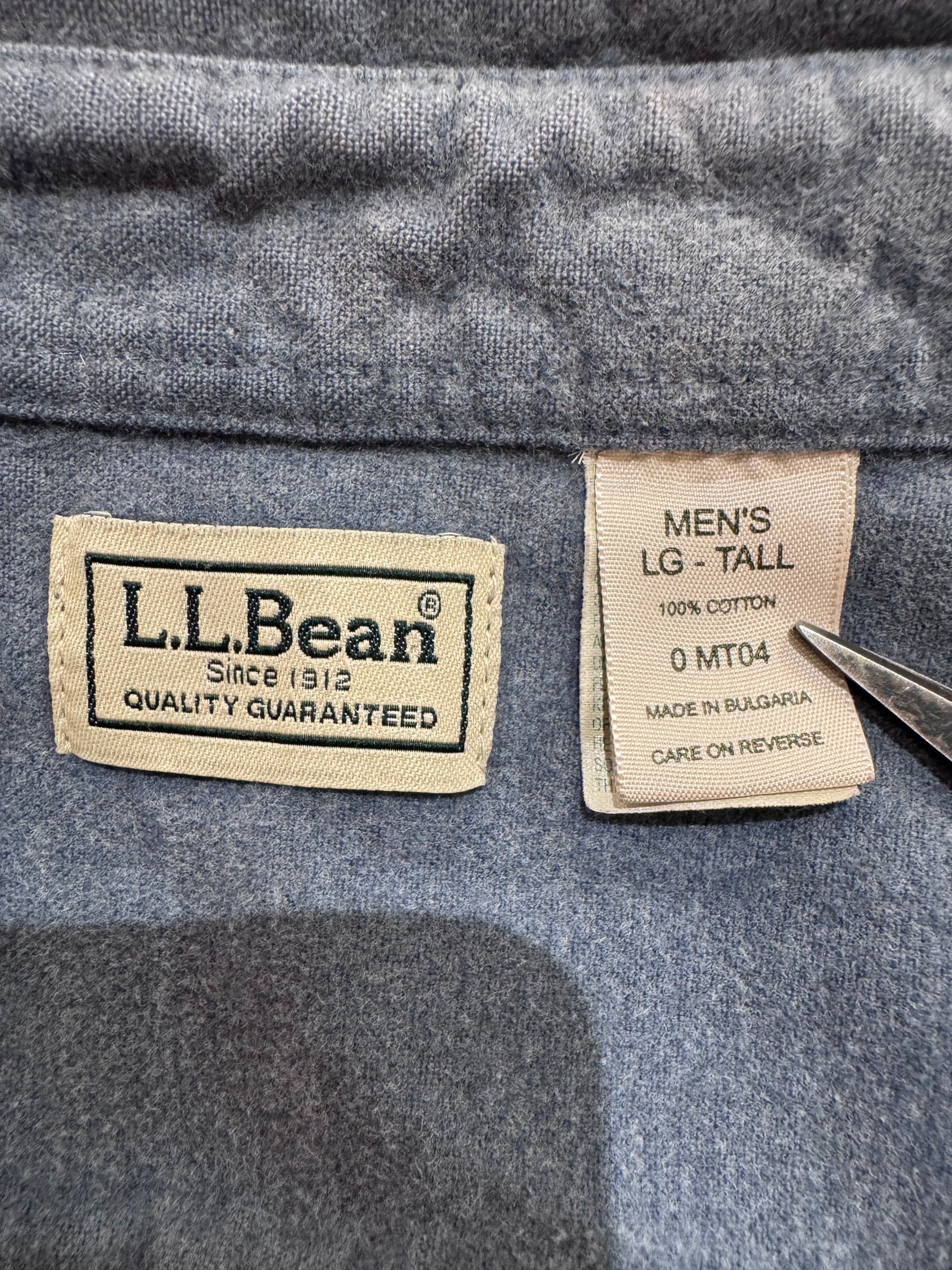 00's「L.L.Bean」無地ネルシャツ