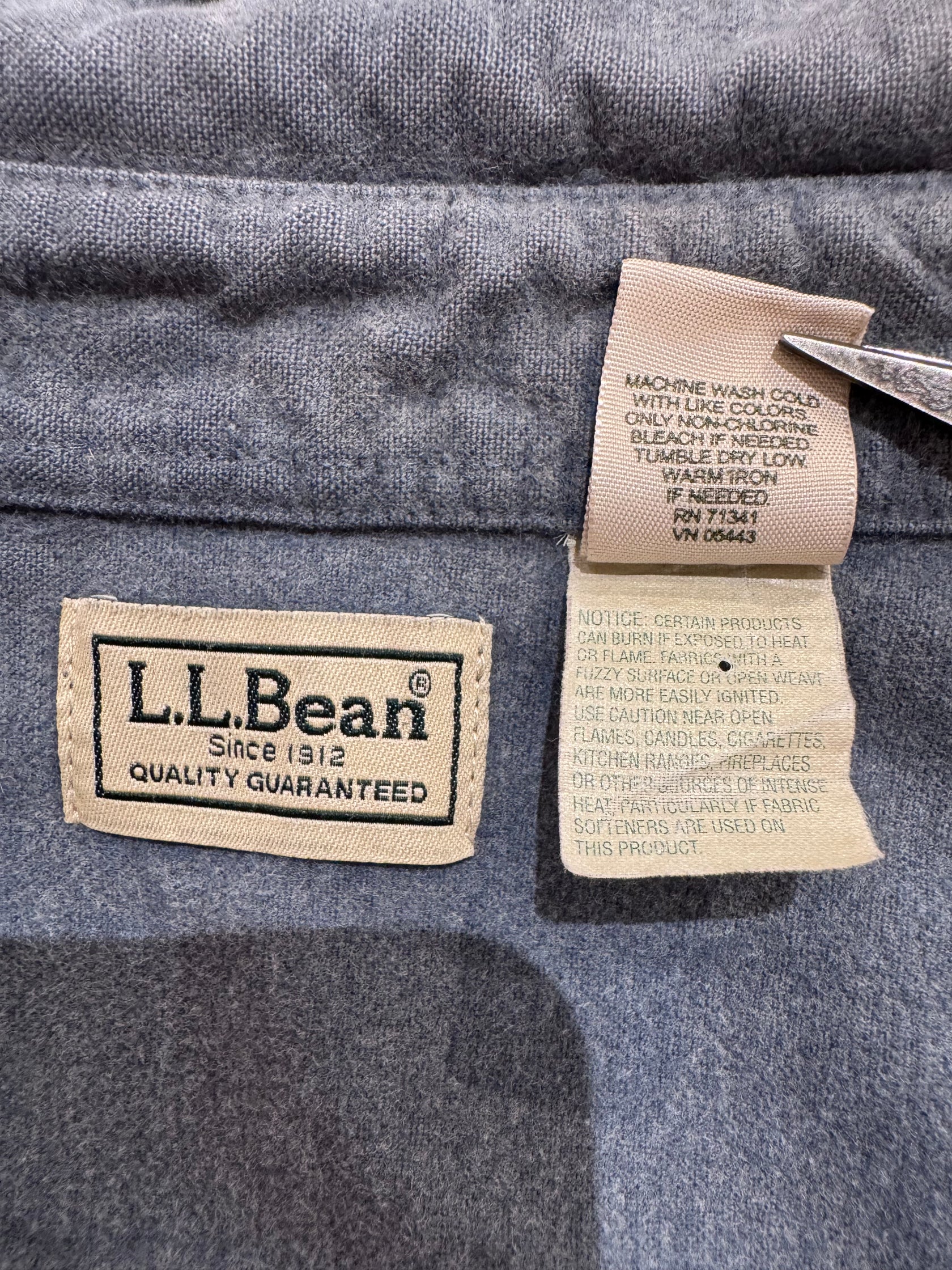 00's「L.L.Bean」無地ネルシャツ
