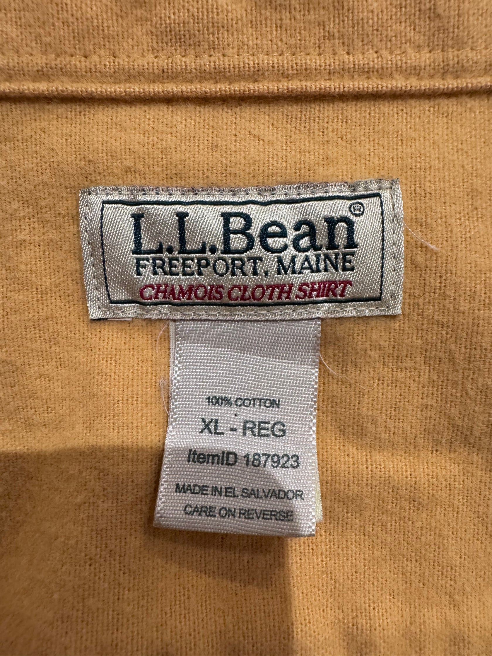 00's「L.L.Bean」無地ネルシャツ