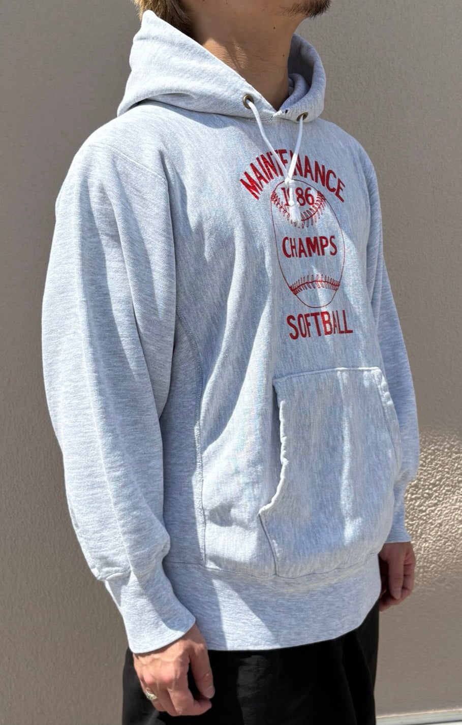 80‘s CHAMPION REVERSE WEAVE「SOFTBALL」USA製 スウェットパーカー