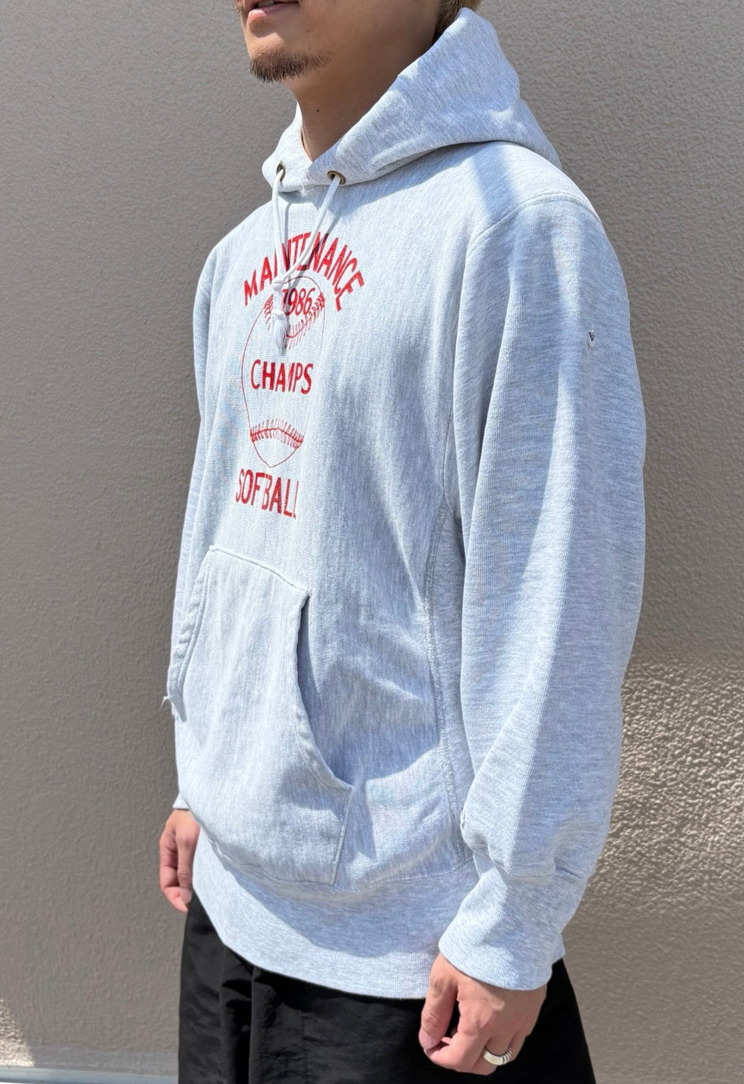 80‘s CHAMPION REVERSE WEAVE「SOFTBALL」USA製 スウェットパーカー