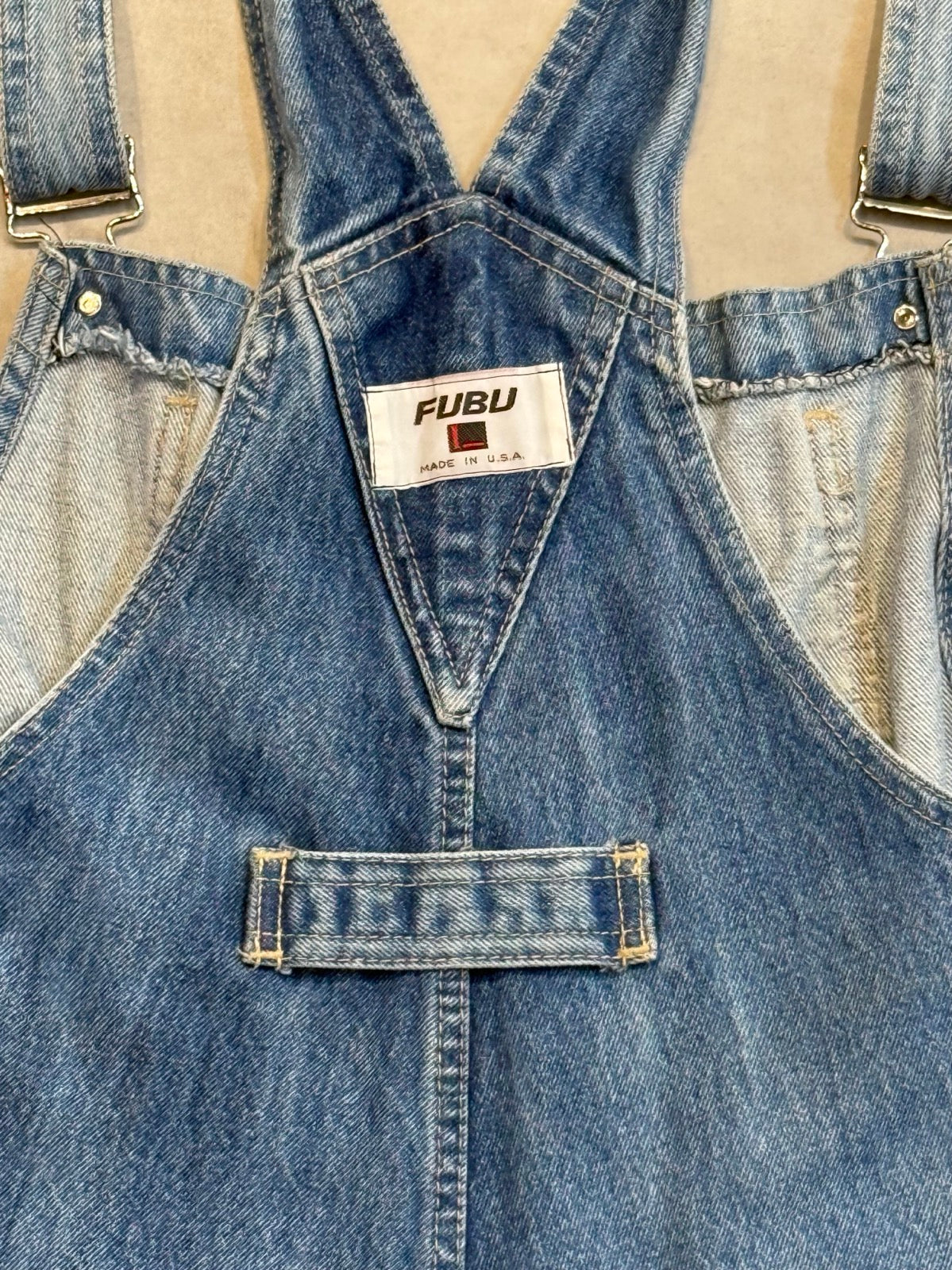 90's FUBU「USA製」デニムオーバーオール