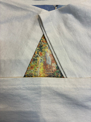 90's クロード・モネ「Artist’s Garden at Vétheuil」USA製　アートTシャツ