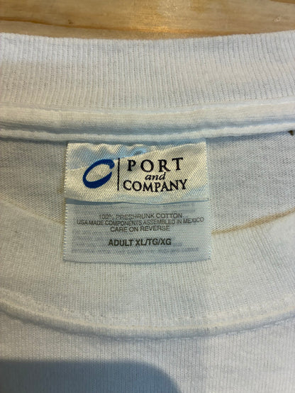 00's Port and Company「got milk」グラフィックTシャツ