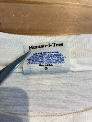 90's Human-i-Tees 「THEY WERE HERE FIRST」USA製　グラフィックTシャツ