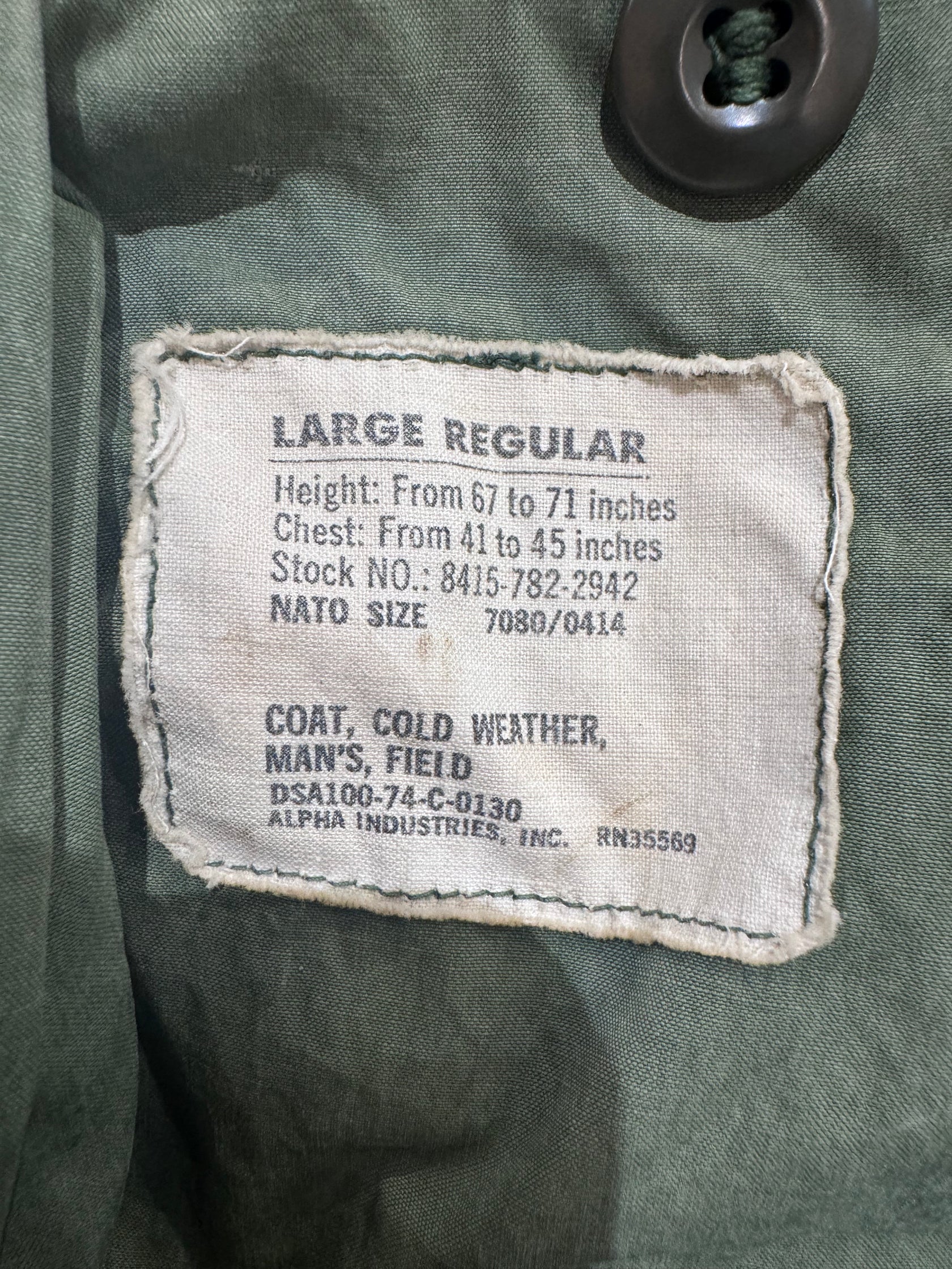 70’s US ARMY「M-65 Field Jacket 3rd」ブラスジップ