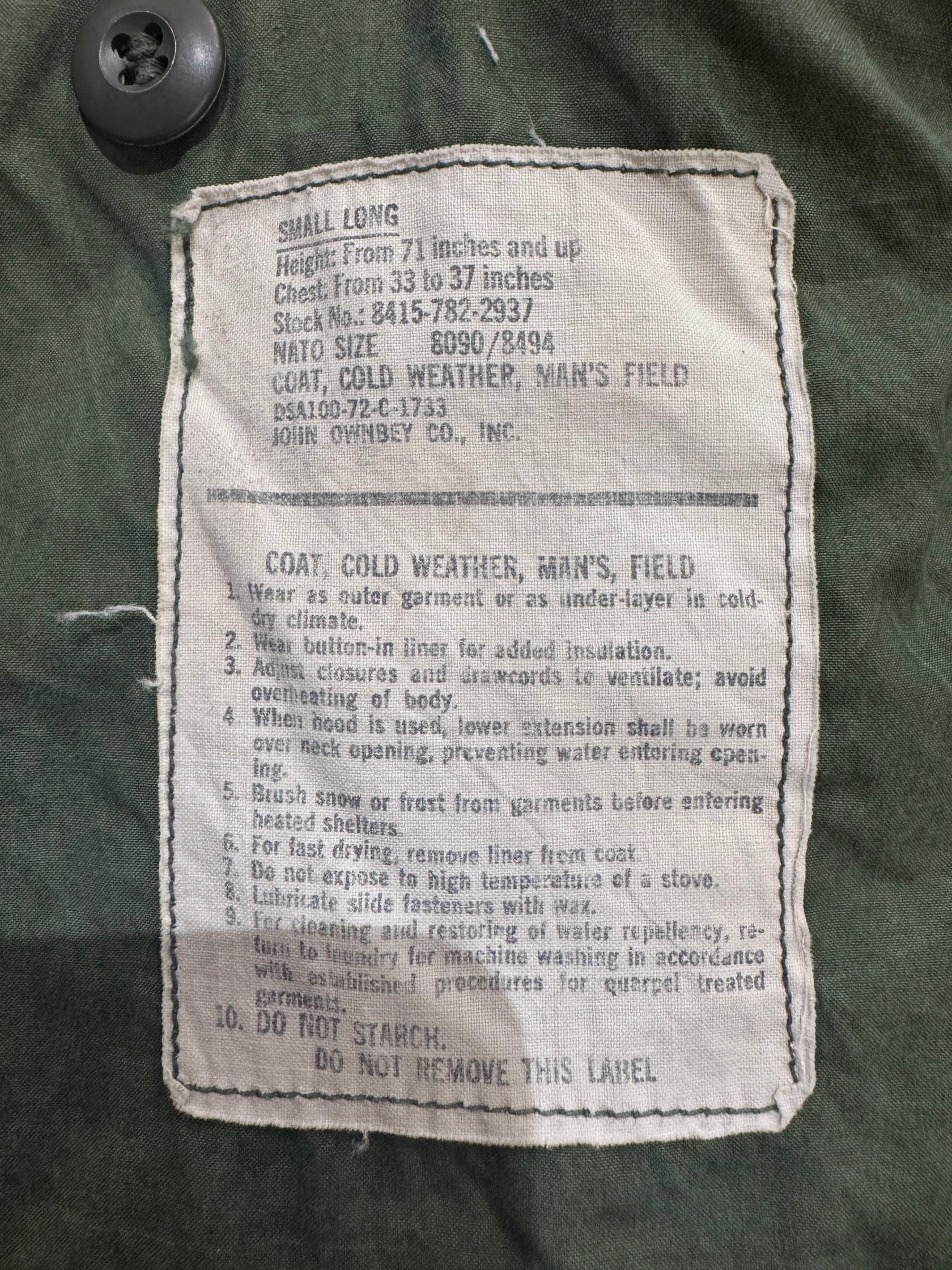 70’s US ARMY「M-65 Field Jacket 3rd」ブラスジップ