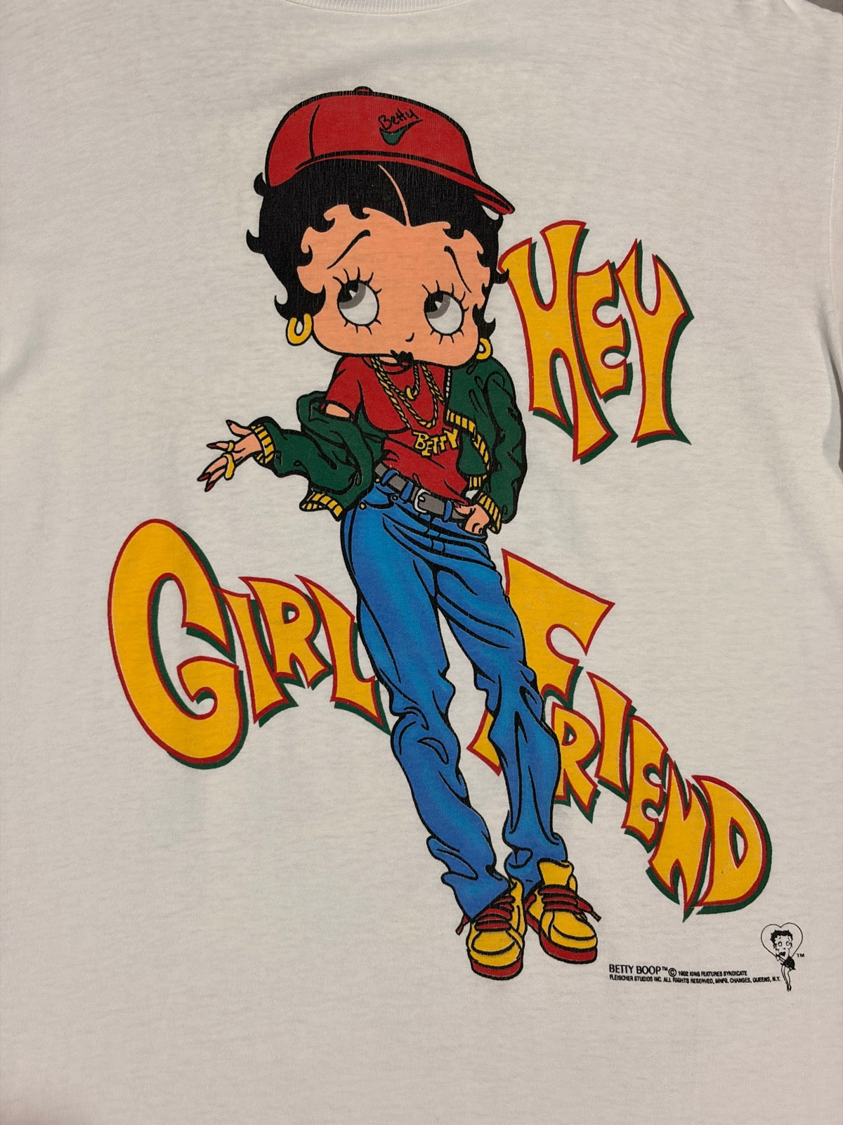 90's BETTY BOOP「Hey Girlfriend」キャラクターTシャツ