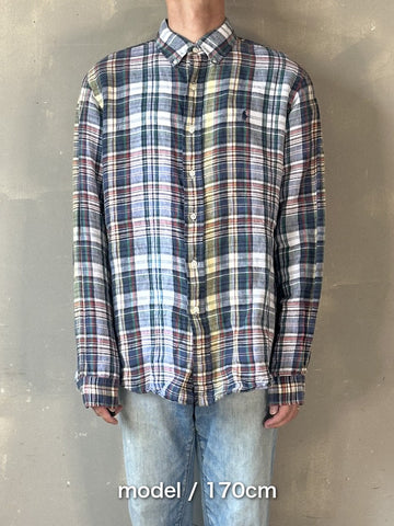 00's RALPH LAUREN「CUSTOM FIT」長袖チェックシャツ
