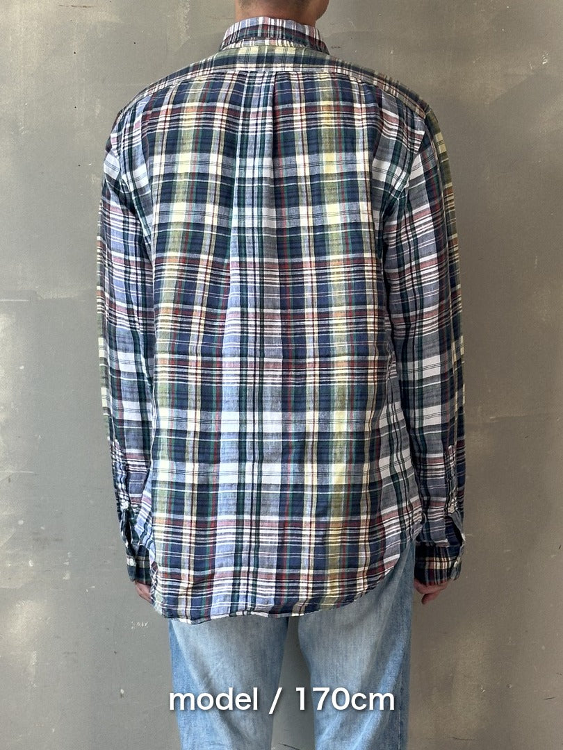 00's RALPH LAUREN「CUSTOM FIT」長袖チェックシャツ