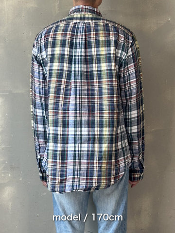 00's RALPH LAUREN「CUSTOM FIT」長袖チェックシャツ