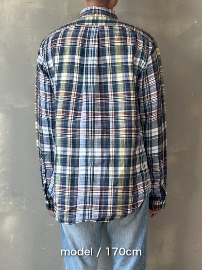 00's RALPH LAUREN「CUSTOM FIT」長袖チェックシャツ