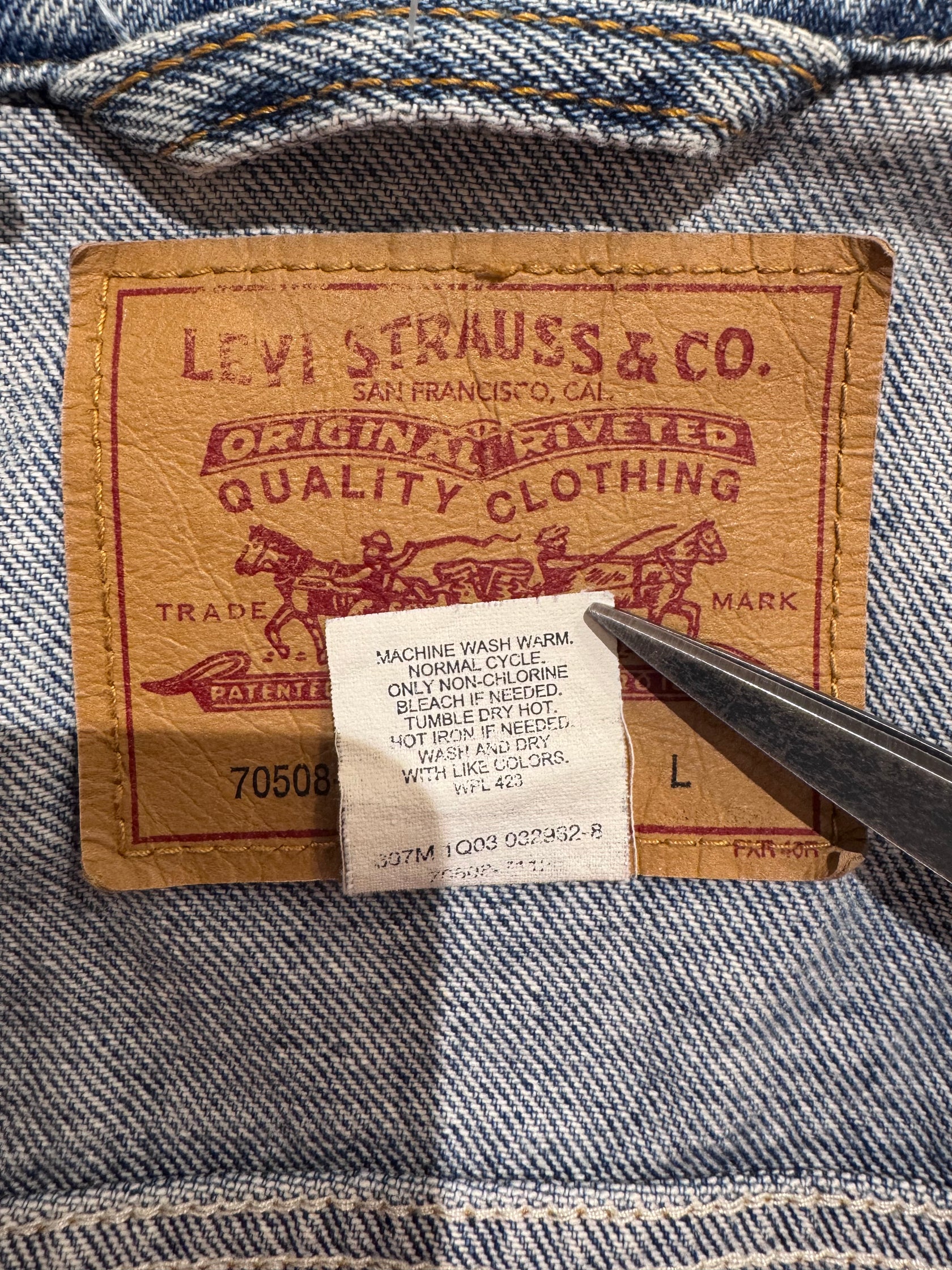 90's Levi's「70508-7112」デニムジャケット