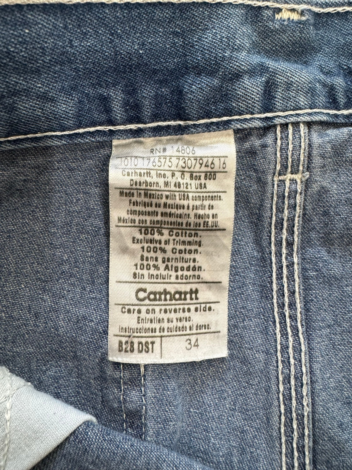 CARHARTT「B28 DST」デニムペインターショーツ