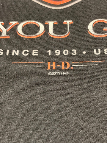 00's HARLEY-DAVIDSON「LIFE BEGINS WHEN YOU GET ONE」ハーレーTシャツ