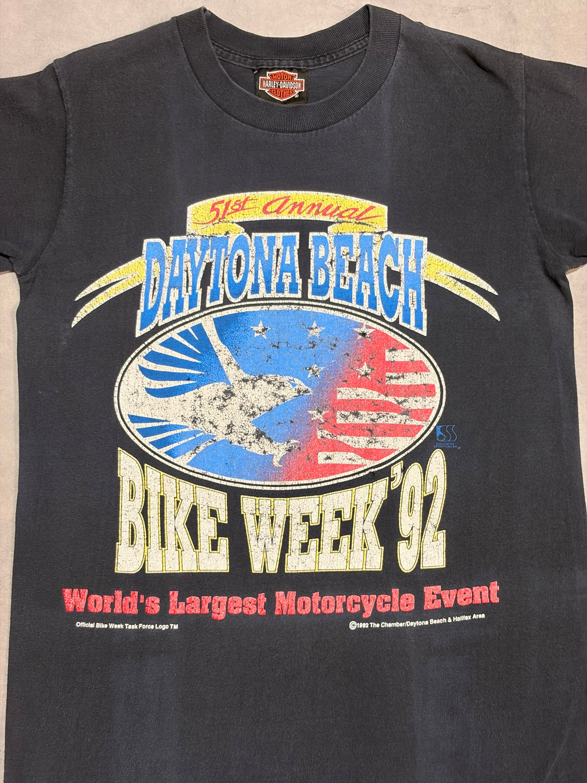 90's HARLEY-DAVIDSON「DAYTONA BEACH BINE WEEK '92」ハーレーTシャツ