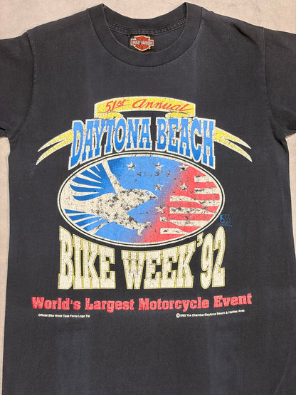 90's HARLEY-DAVIDSON「DAYTONA BEACH BINE WEEK '92」ハーレーTシャツ