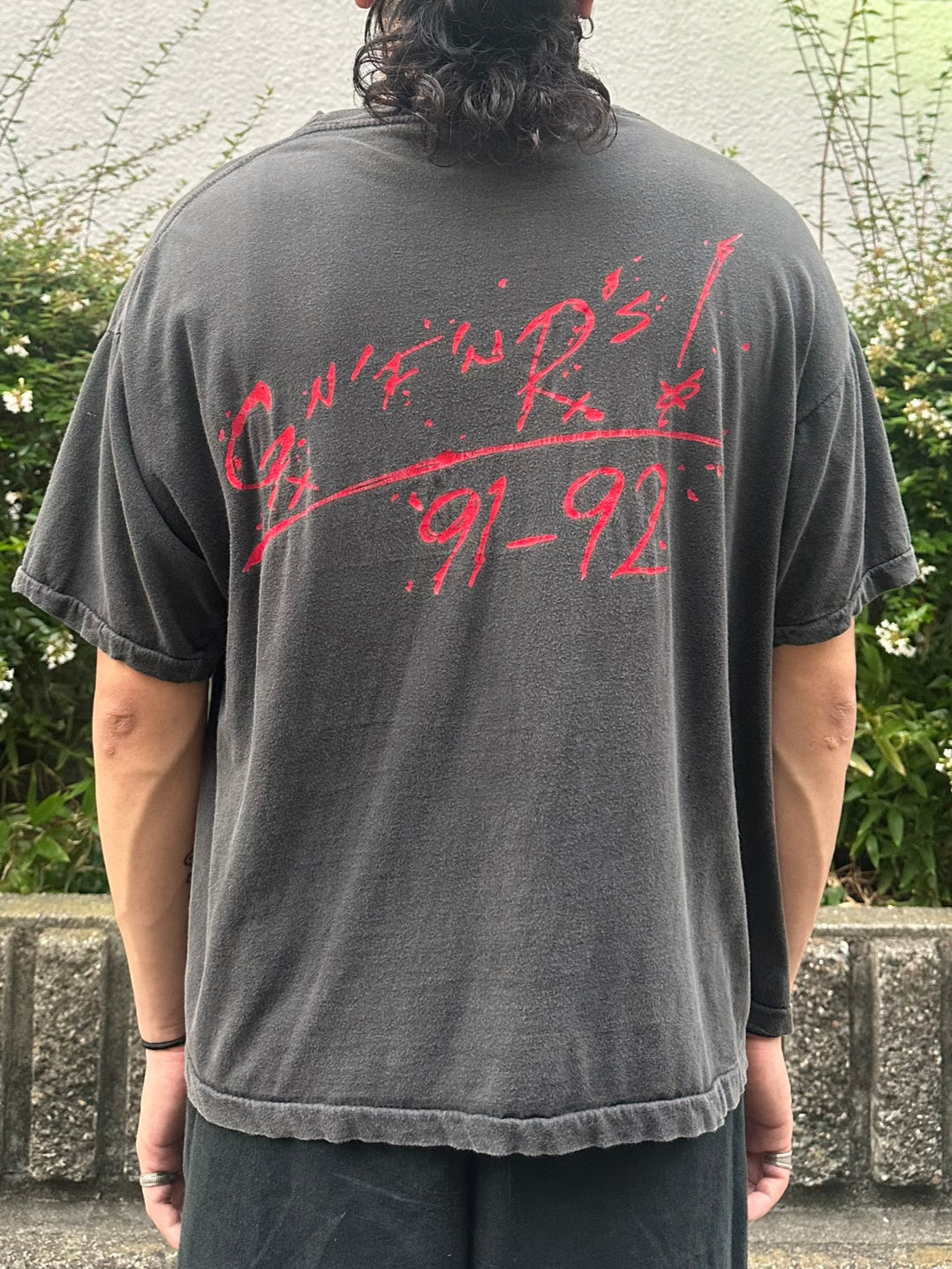 90's GUNS N' ROSES「SKULL GUN AMERICAN FLAG」バンドTシャツ
