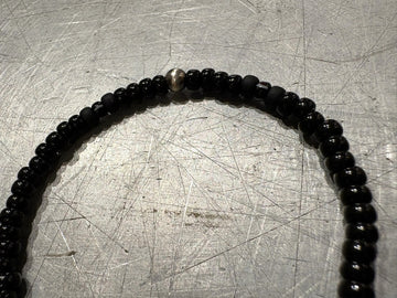 SILVER925 CONCHO & BEADS BRACELET- BLACK・D.BROWN / ROSETTAPRAYER➀
