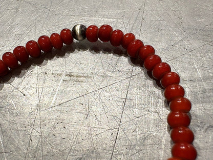 SILVER925 CONCHO & BEADS BRACELET- RED / ROSETTAPRAYER②