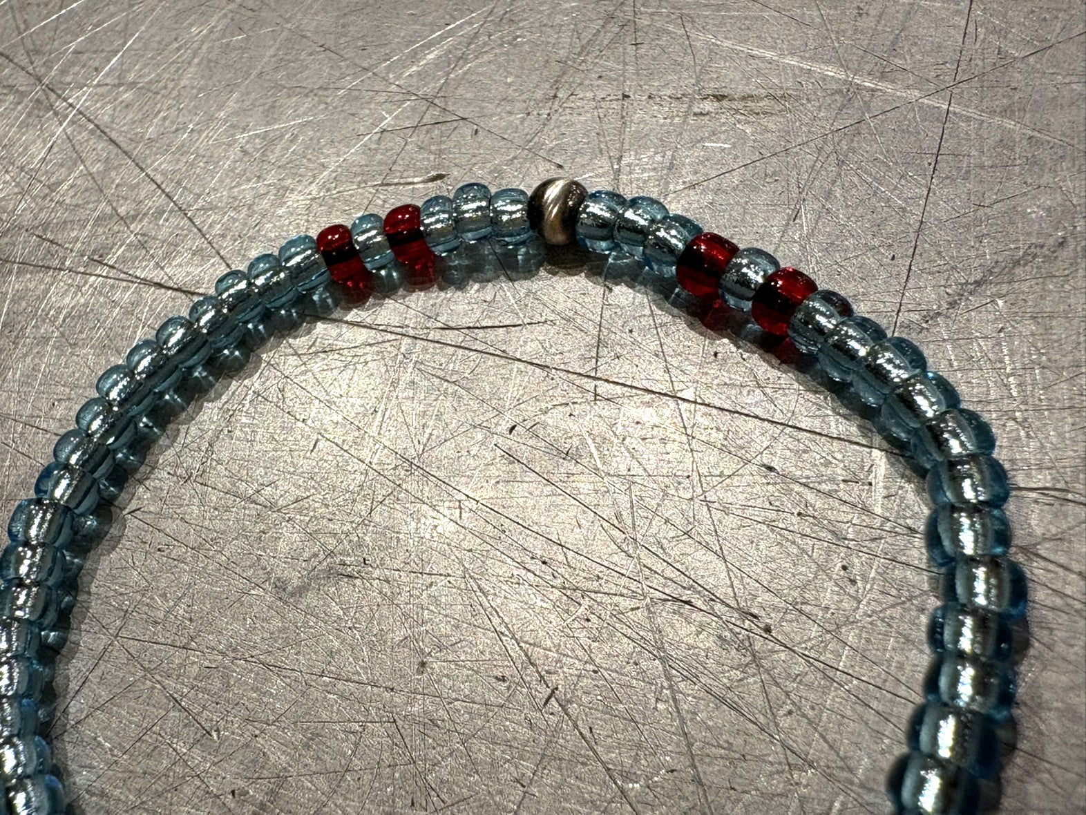 SILVER925 CONCHO & BEADS BRACELET- AQUA BLUE / ROSETTAPRAYER②