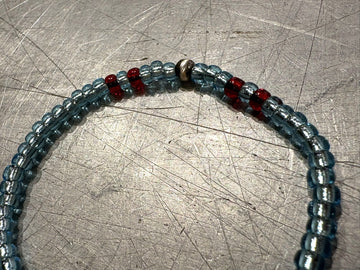 SILVER925 CONCHO & BEADS BRACELET- AQUA BLUE / ROSETTAPRAYER②
