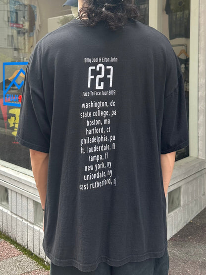 00's BILLY JOEL＆ELTON JOHN「Face To Face tour 2002」バンドTシャツ