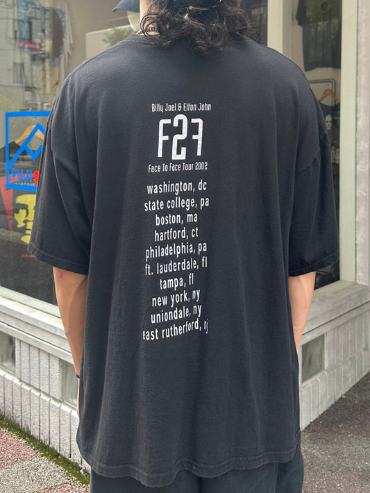 00's BILLY JOEL＆ELTON JOHN「Face To Face tour 2002」バンドTシャツ