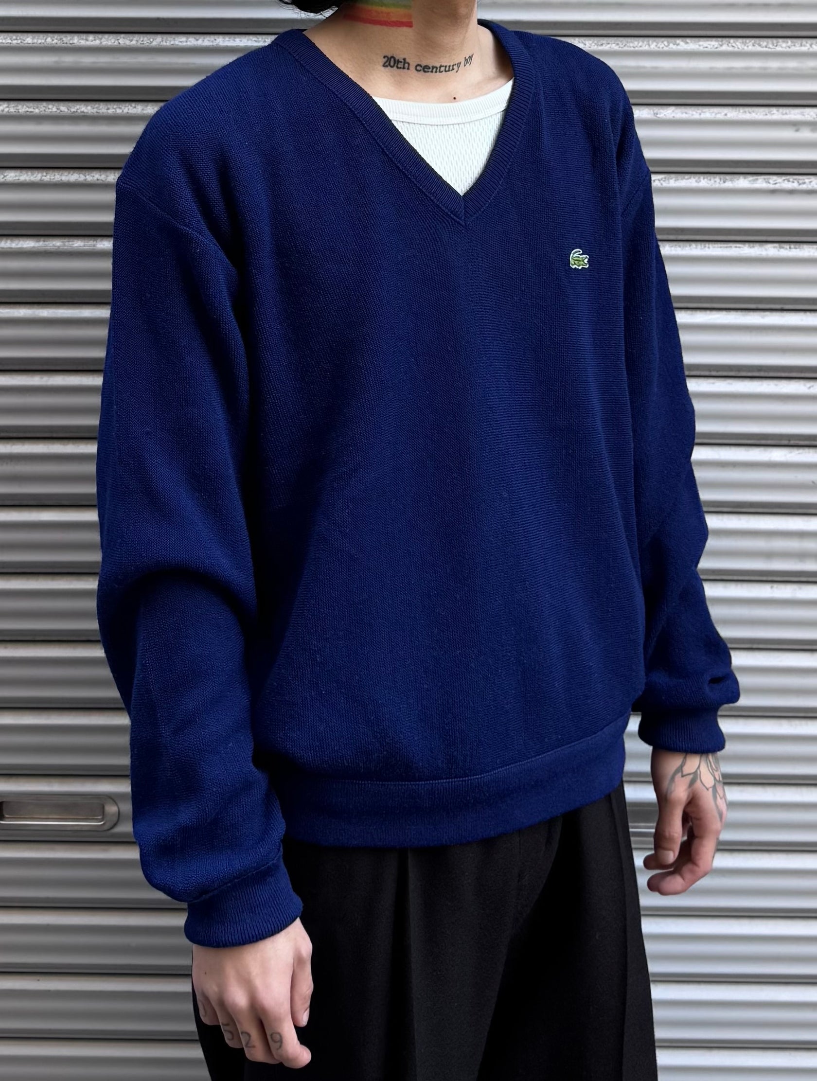 90’s「IZOD LACOSTE」USA製 Vネックニット