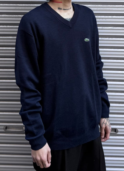 90’s「LACOSTE SPORT」Ｖネックニット