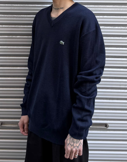 90’s「LACOSTE SPORT」Ｖネックニット