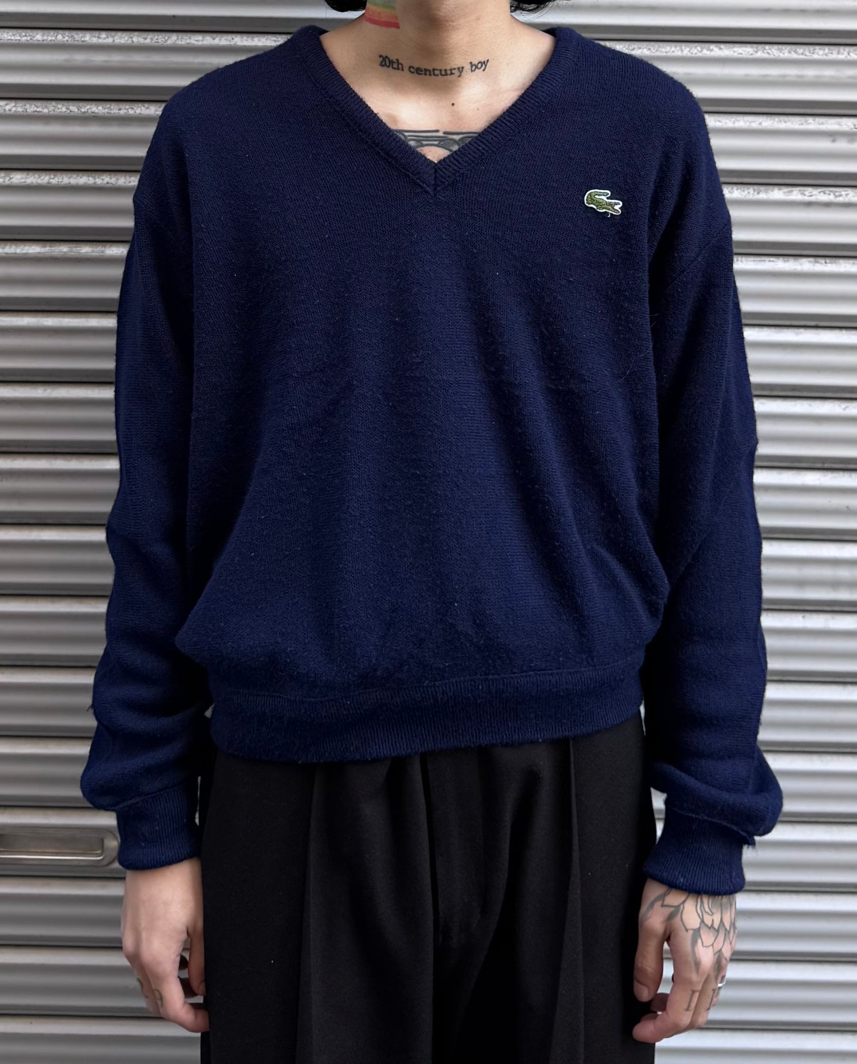 90’s「IZOD LACOSTE」Ｖネックニット