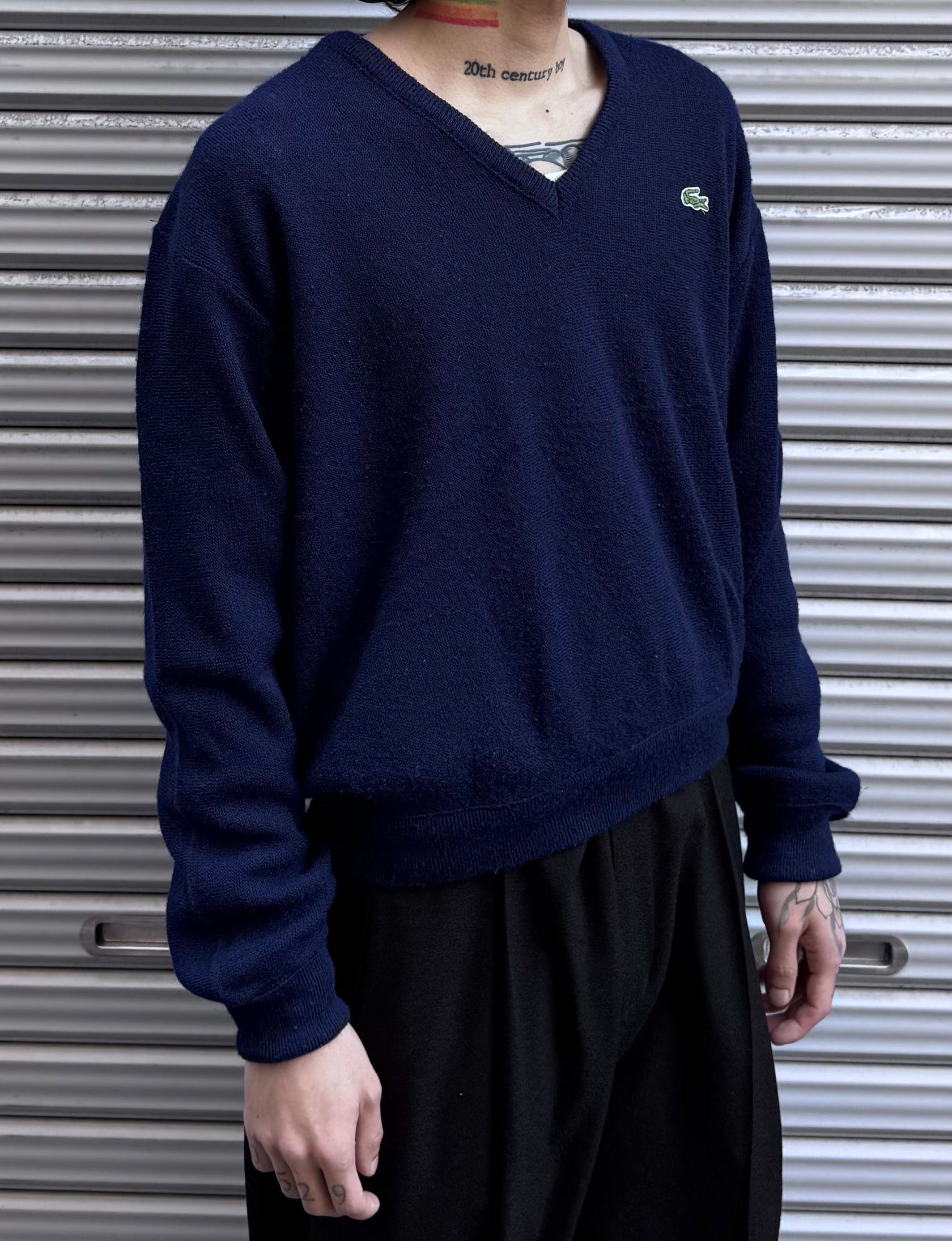 90’s「IZOD LACOSTE」Ｖネックニット