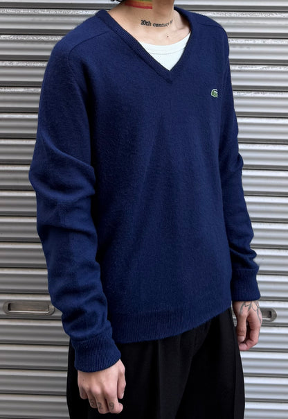 80’s「IZOD LACOSTE」Vネックニット