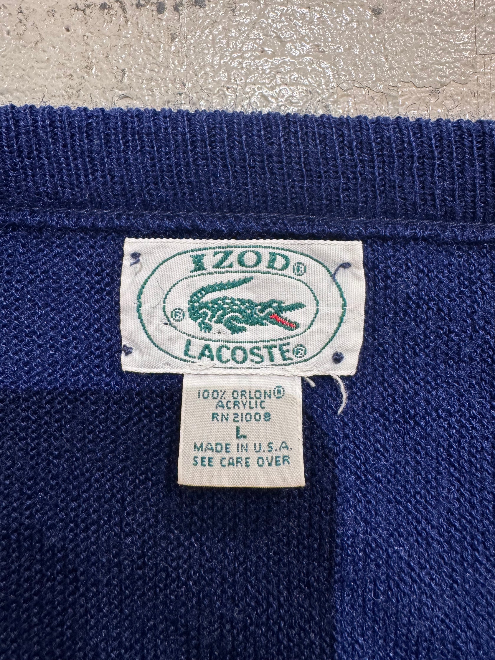 90’s「IZOD LACOSTE」USA製 Vネックニット