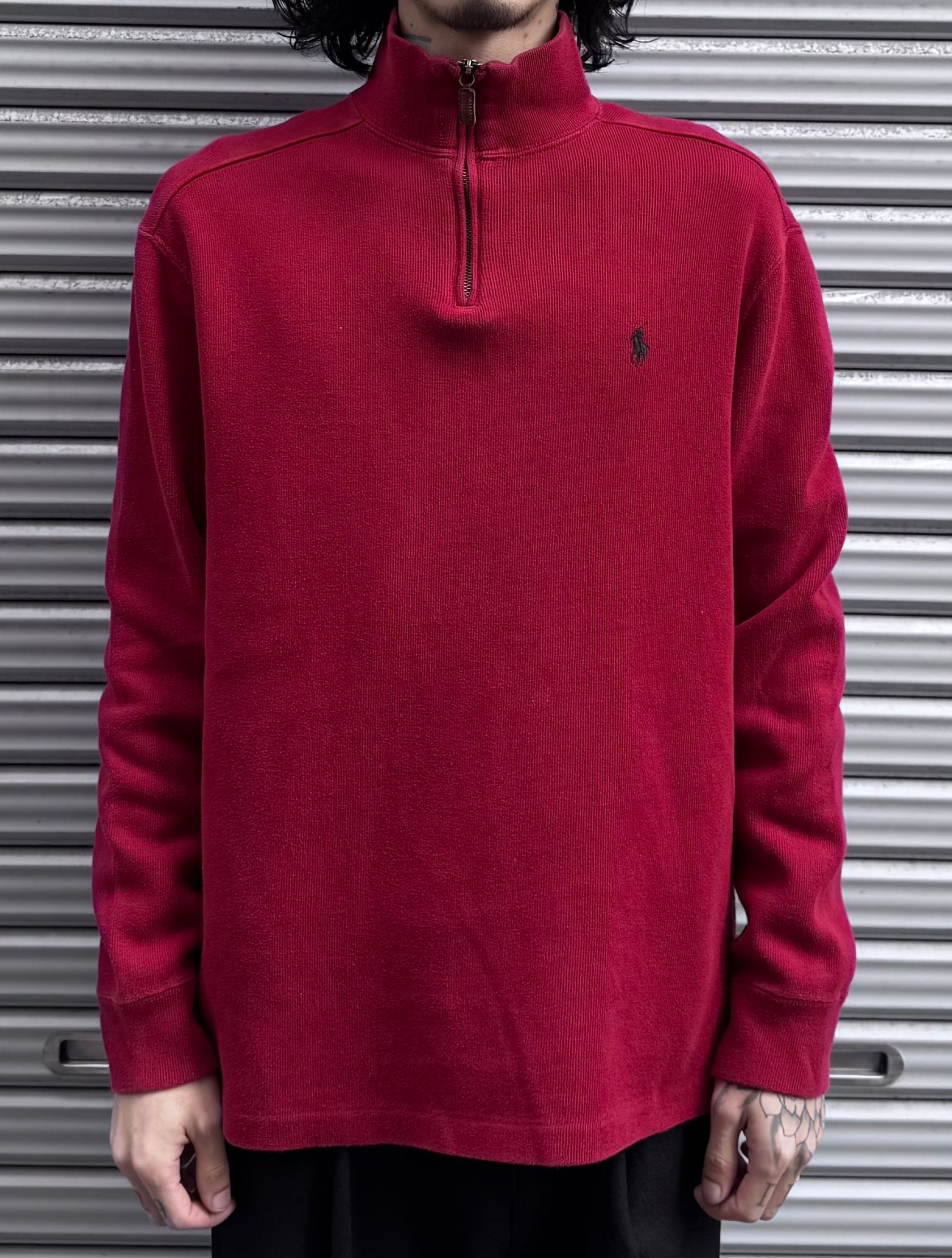 90’s「POLO by Ralph Lauren」ハーフジップニット