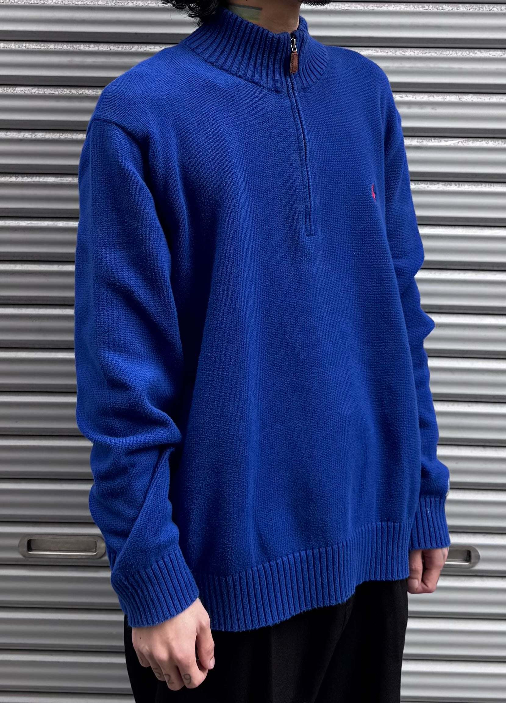 90’s「POLO by Ralph Lauren」ハーフジップニット